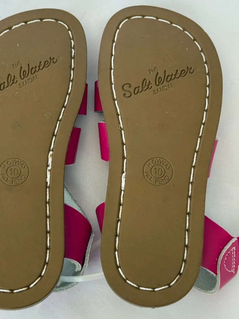 SALT WATER ORIGINAL SANDALS TODDLER GIRLS 11 HOYWAY SIZE 10 PINK FUCHSIA LEATHER